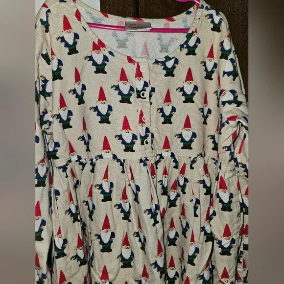 Hanna Andersson Flannel Gnome Nightgown 160cm 14/16 - Picture 2 of 4